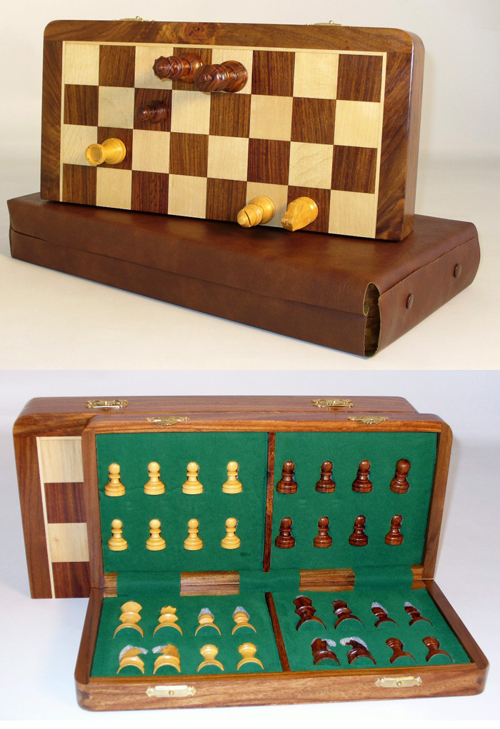 Sheesham & Boxwood German Knight Magnetic Chess Set