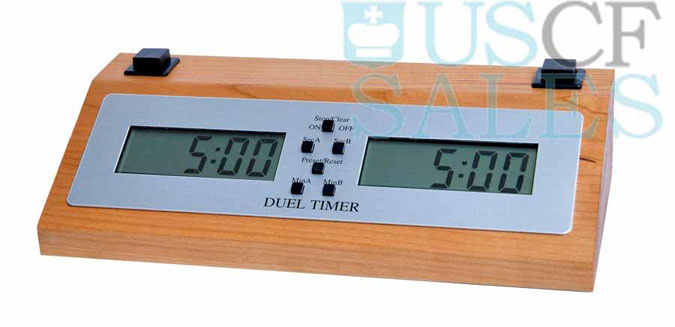 Dual Timer Wooden Champion Digital Chess Clock